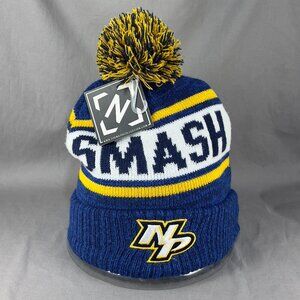 Nashville Predators Smash NHL Beanie Hat Skull Cap Knit Winter Stripe Pom Mens